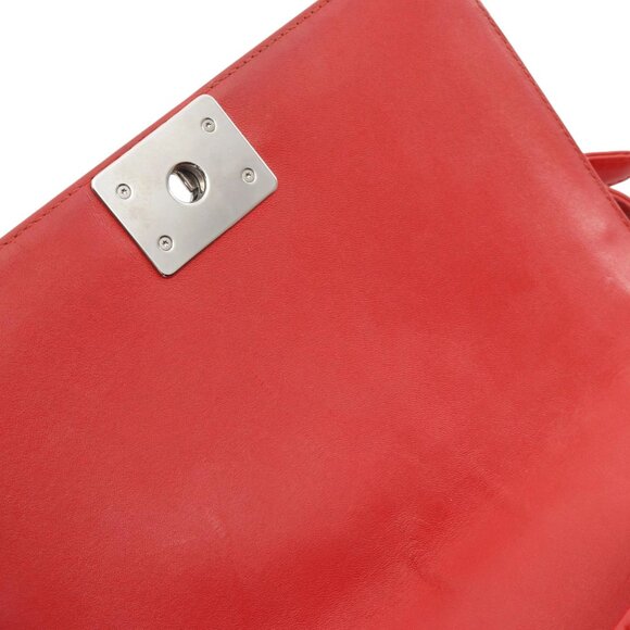 (S6) Chanel Shoulder Bag Red Lambskin - Picture 9 of 13